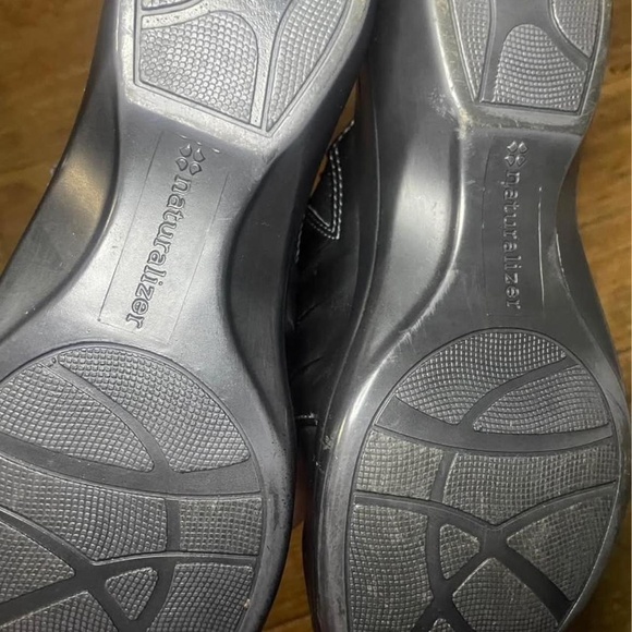 Black leather clogs with a 1.5" heel #clogs - Picture 5 of 7